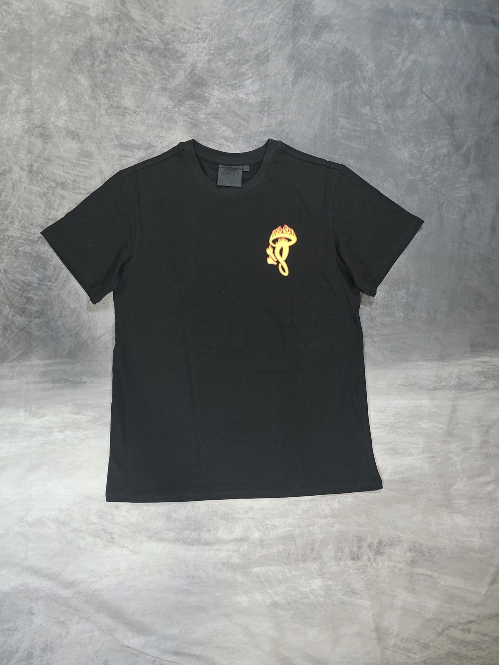 Men's Black Graphic Crew Neck T-Shirts